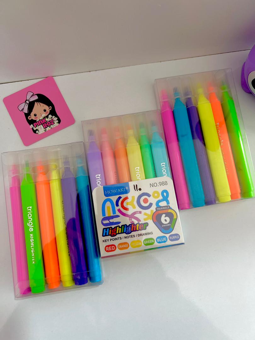 پک هایلایتر 6 عددی فسفری و پاستلی