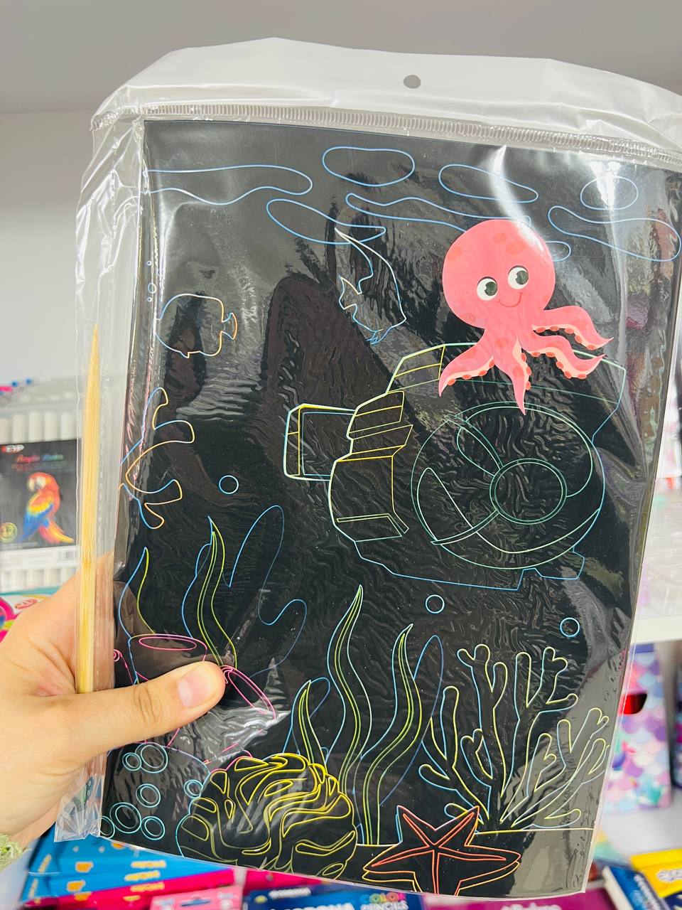 پک ۴ عددی نقاشی خراشیدنی (سایز A4)