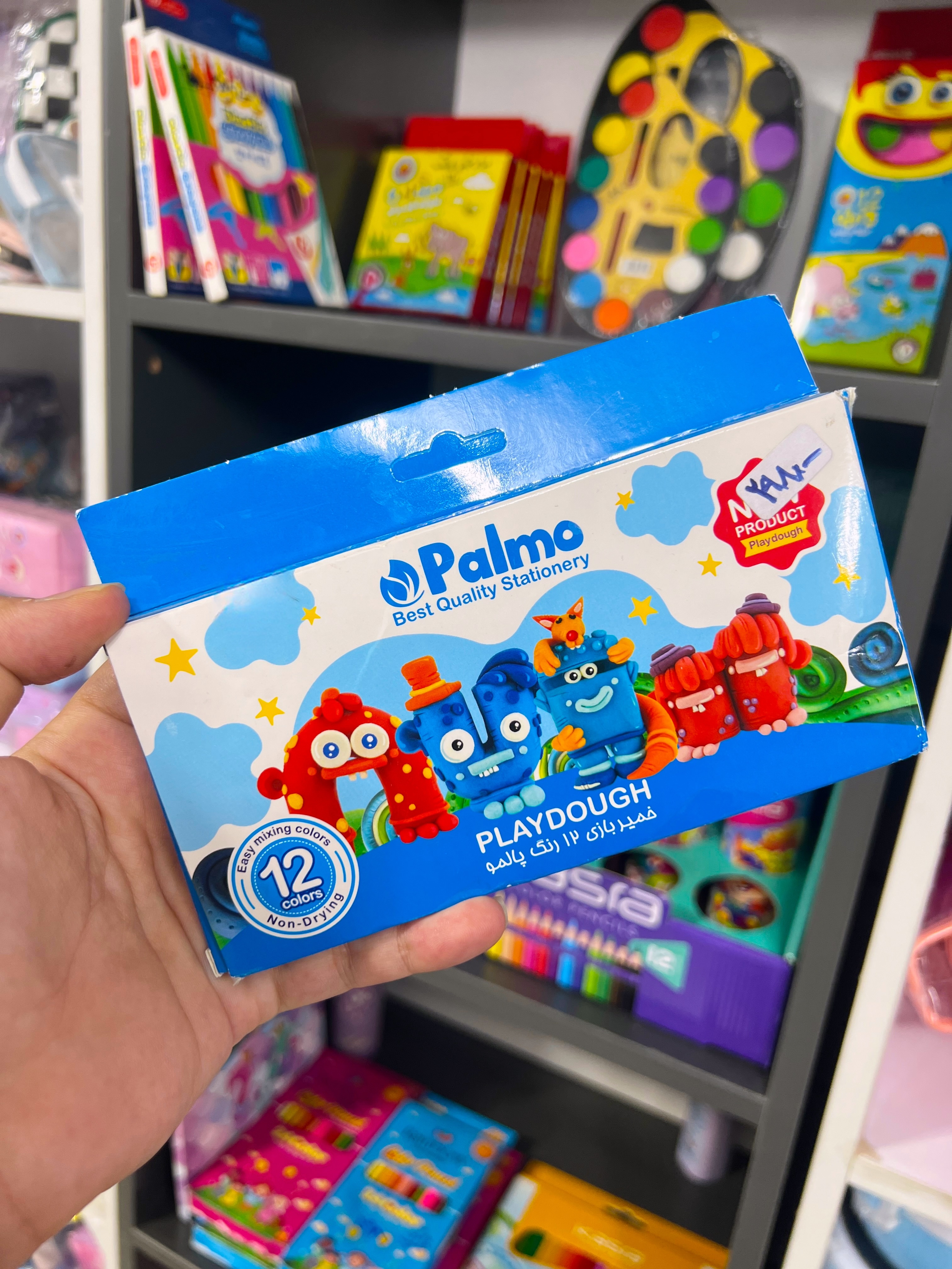 خمیربازی ۱۲ رنگ برند palmo